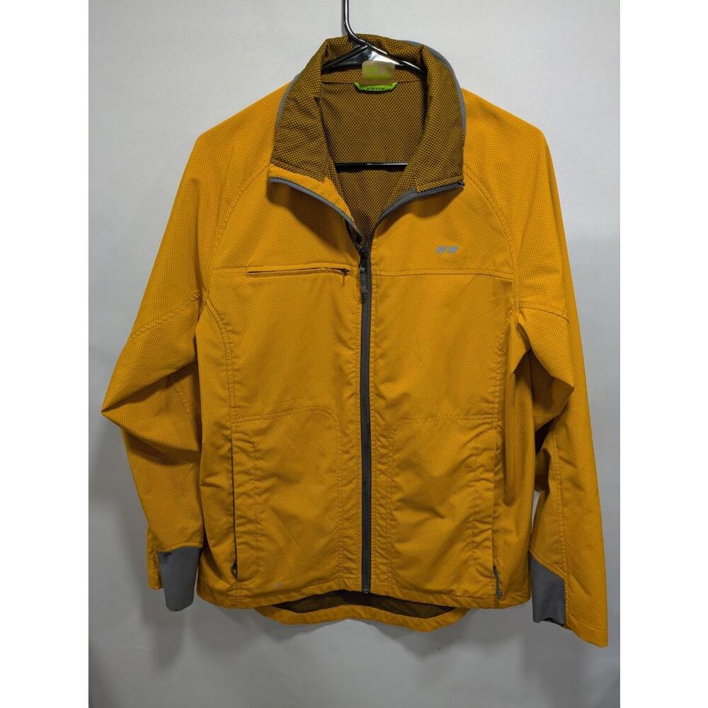 Mens KOPPEN Aquapel Orange Full Zip‎ Up Windbreaker Rain Jacket Size Medium M